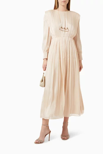 Pleated Midi Dress