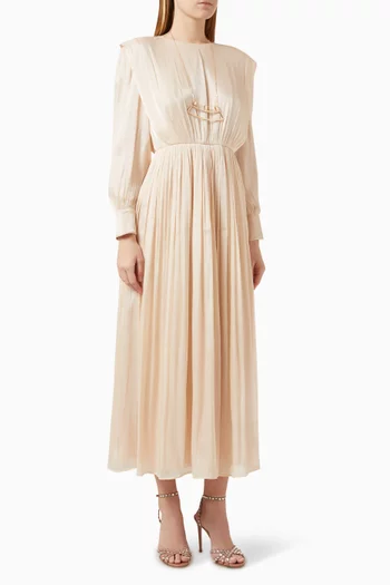 Pleated Midi Dress