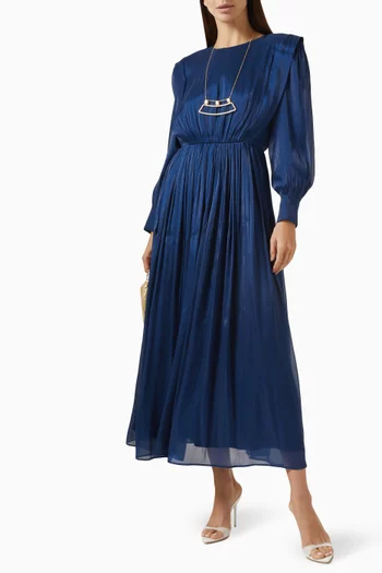 Pleated Midi Dress