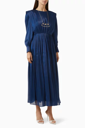 Pleated Midi Dress