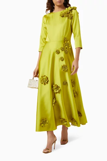 Floral Applique Maxi Dress