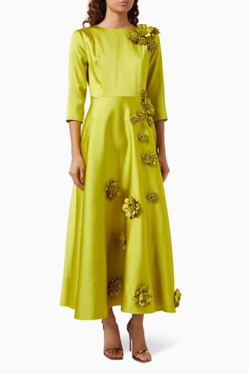 Floral Applique Maxi Dress