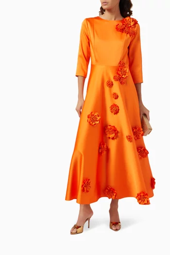 Floral Applique Maxi Dress