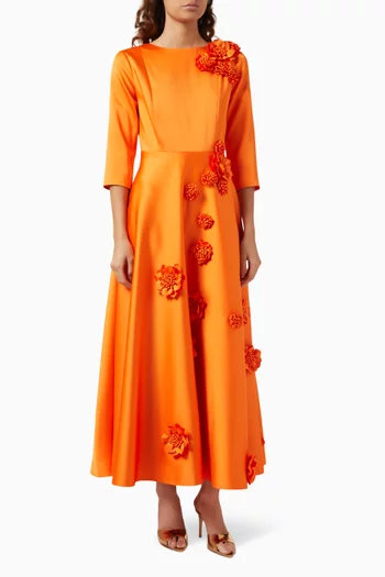 Floral Applique Maxi Dress
