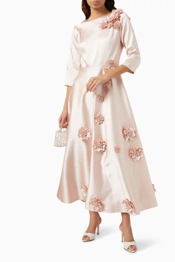 Floral Applique Maxi Dress