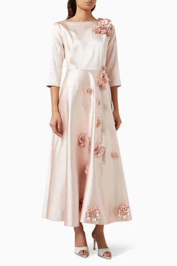 Floral Applique Maxi Dress