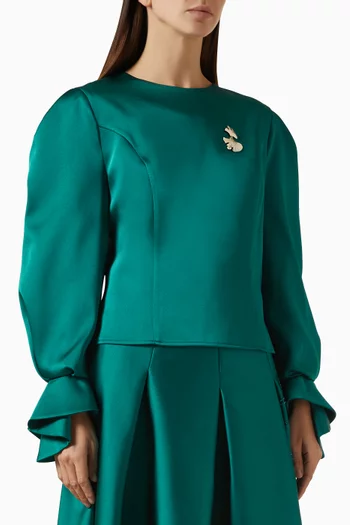 Floral Brooch Top