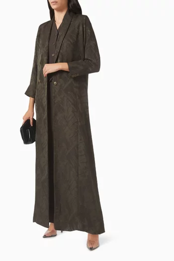 Elain 4-piece Abaya Set in Jacquard Silk