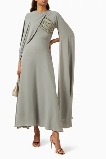 Nahr Cape-style Maxi Dress