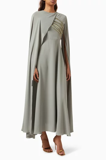 Nahr Cape-style Maxi Dress