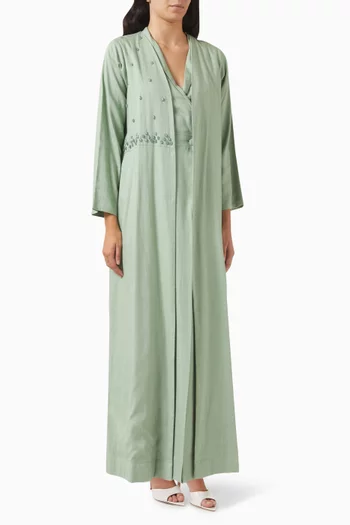 Gayle 2-piece Abaya Set in Linen