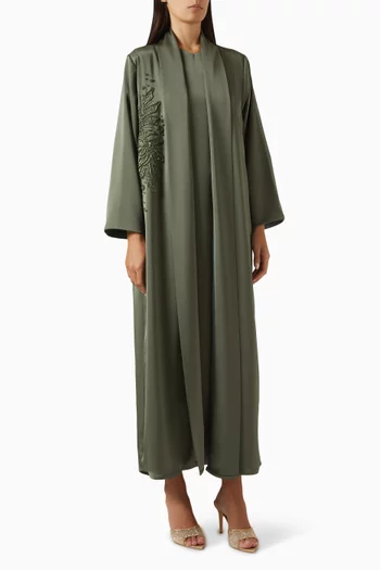 طقم عباية مطرز بالترتر، 3 قطع