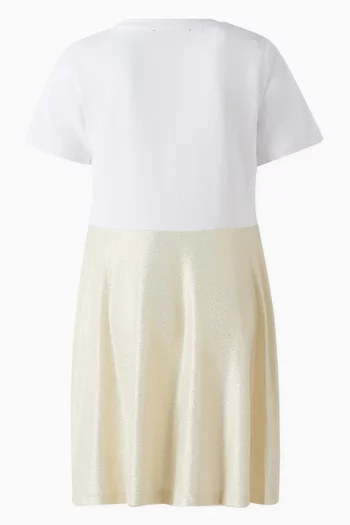 Colour-block T-shirt Dress in Cotton-blend
