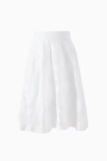 Logo Midi Skirt in Voile
