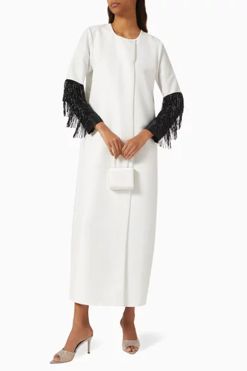 Two-tone Beaded Abaya