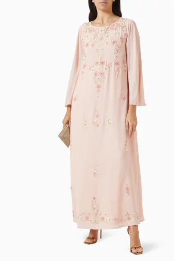 Floral-embellished Kaftan