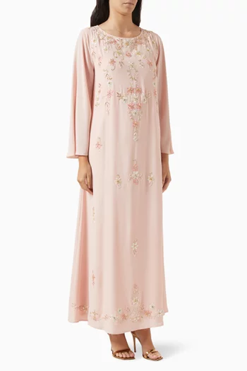 Floral-embellished Kaftan