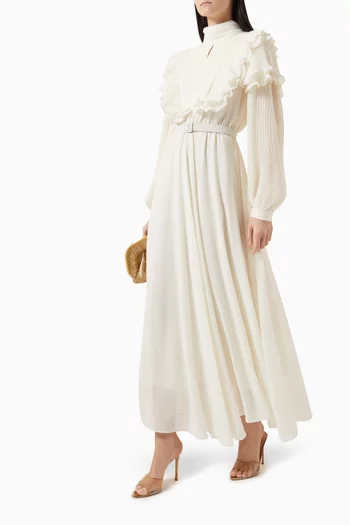 Ruffle Belted Dress