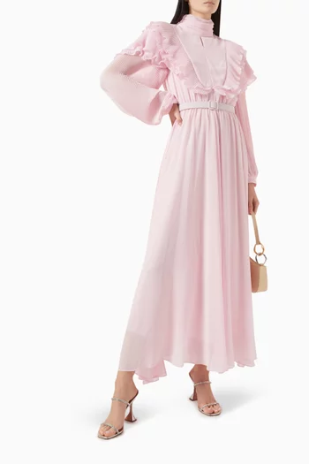 Ruffle Belted Dress