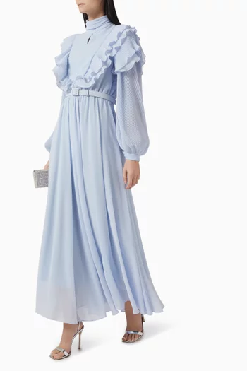 Ruffle Belted Dress