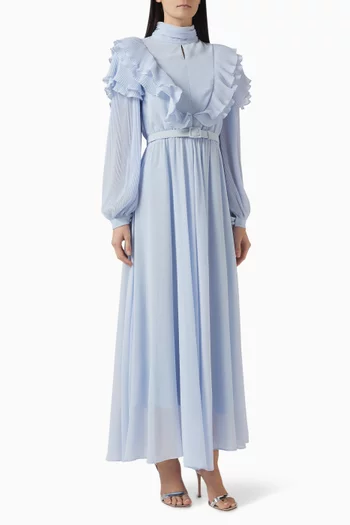 Ruffle Belted Dress