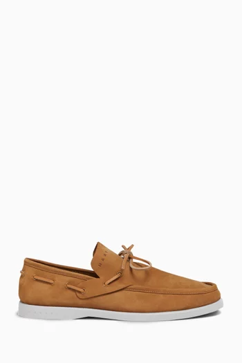 Boat Loafers in Nubuck Suede
