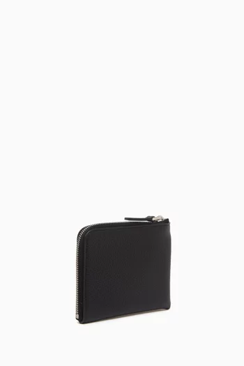 Logo Zip Wallet in Leather
