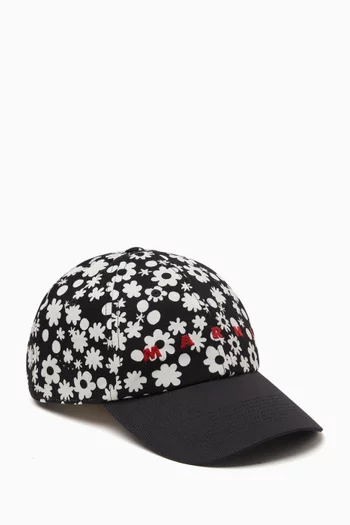 Floral-print Baseball Cap