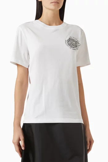 Rhinestone Rose T-shirt in Cotton-jersey