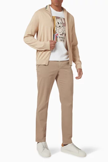 Zip-up Cardigan in Organic Cotton