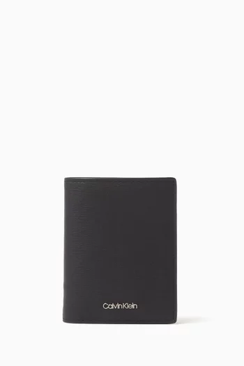 Logo Slimfold Wallet in Saffiano Leather