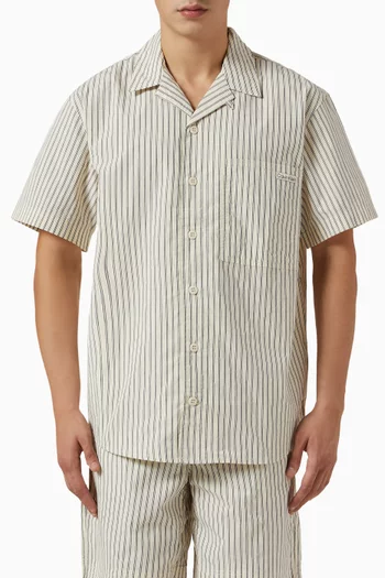 Short-sleeve Shirt in Cotton Poplin