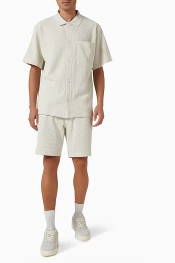 شورت بنسيج متشابك سميك قطن