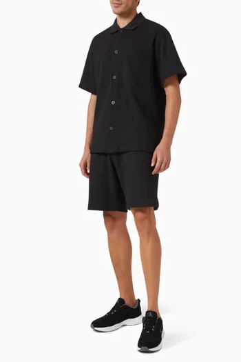 Chunky Waffle Overshirt in Cotton