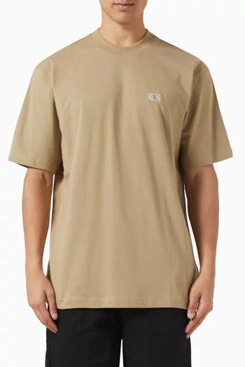 Logo Embroidered T-shirt in Cotton