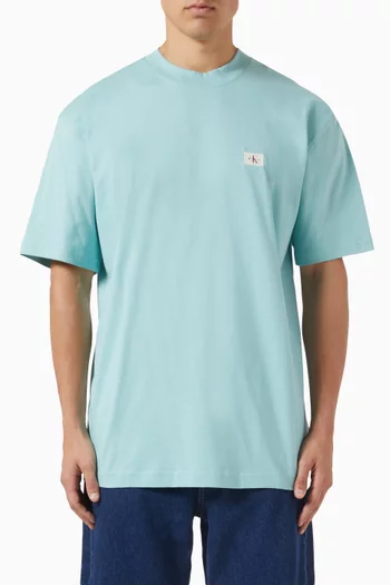 Logo Embroidered T-shirt in Cotton