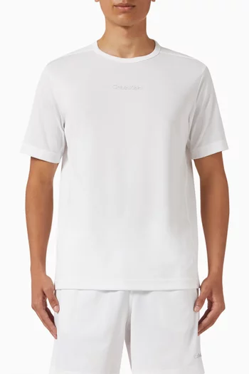 Rubberised-logo T-shirt in Jersey