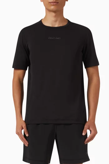 Rubberised-logo T-shirt in Jersey