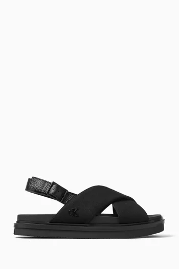 Moulded Sling Sandals in Canvas