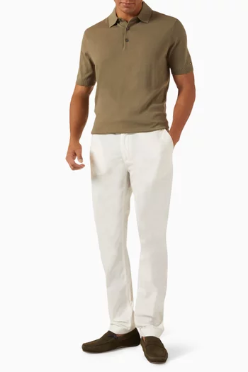 Paper Touch Straight-leg Chino Pants