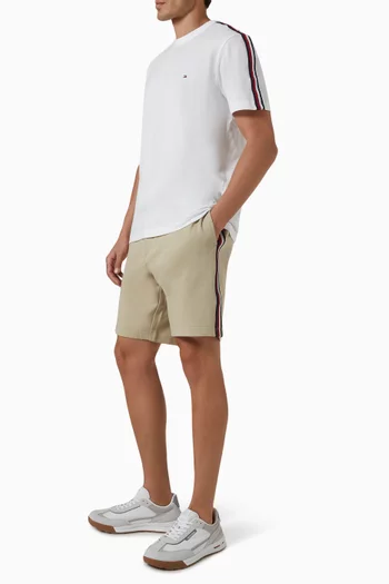 Global Stripe Sweatshorts in Cotton