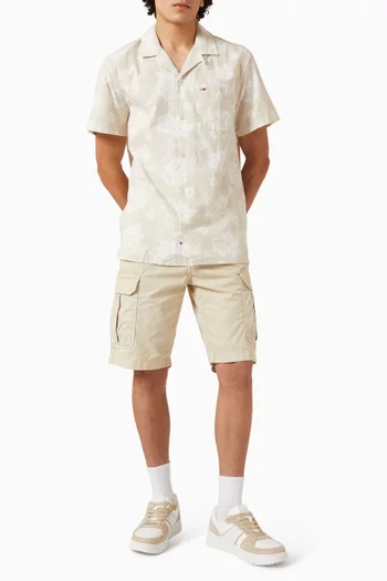 شورت كارغو أوتيس بقصة ساق مستقيمة قطن تويل