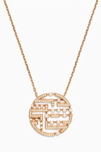 Avenues Luxe Diamond Chain Necklace in 18kt Rose Gold