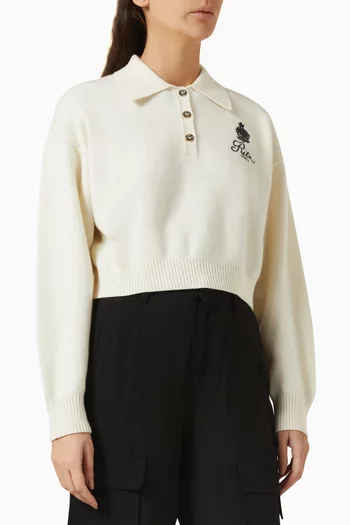 x Ritz Crest Sweater in Cashmere