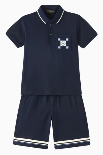 DG Polo Shirt in Cotton Pique