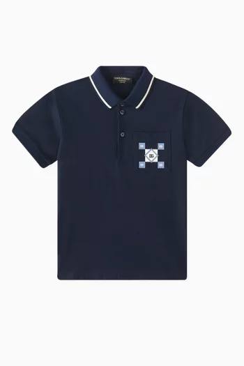 DG Polo Shirt in Cotton Pique