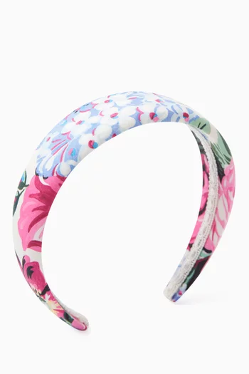 Floral-print Headband in Viscose