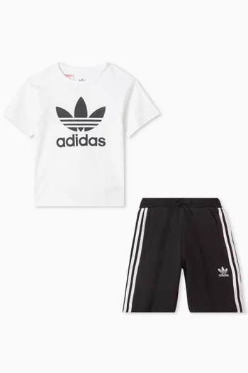 Logo T-shirt & Shorts Set in Jersey