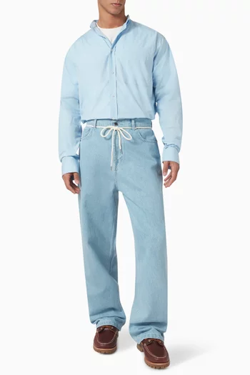 Button-down Monogram Shirt in Cotton
