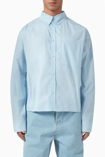 Button-down Monogram Shirt in Cotton